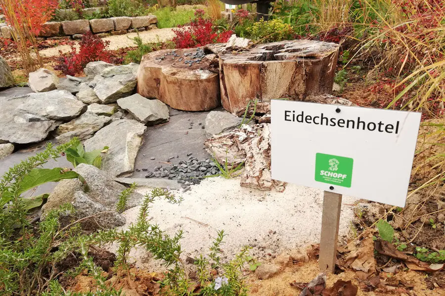 Eidechsen-Hotel Erlebnis-Garten Naturgarten Baumschule Grünes Zentrum Krottenbach